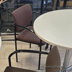 Burgandy Fabric Office Guest Chair
